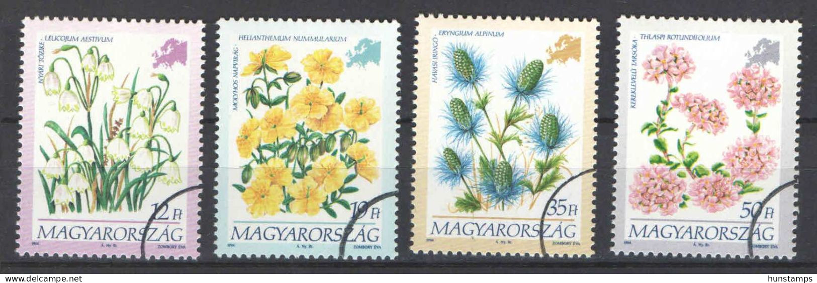 Specimen SALE - Hungary 1994. Flowers Of Europe Nice Set Michel: 4302-4305 - Other & Unclassified