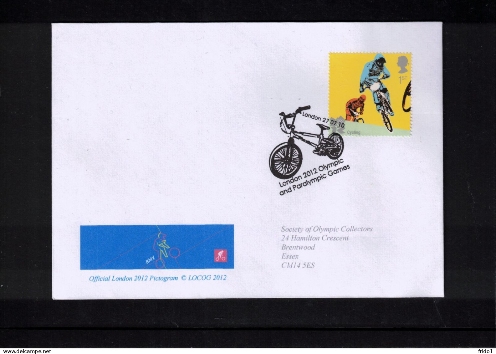 Great Britain 2012 Olympic Games London - Olympic Sport: Cycling BMX Interesting Cover - Verano 2012: Londres