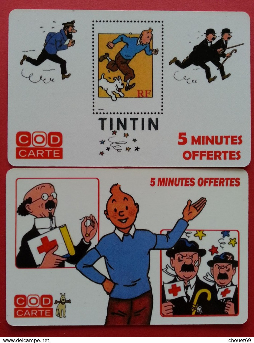 CODCARTE France Telecom TINTIN 2 TICKET 2003 - 1000ex - Factice Spécimen Non Retenu ? (CB0621 - Tintin