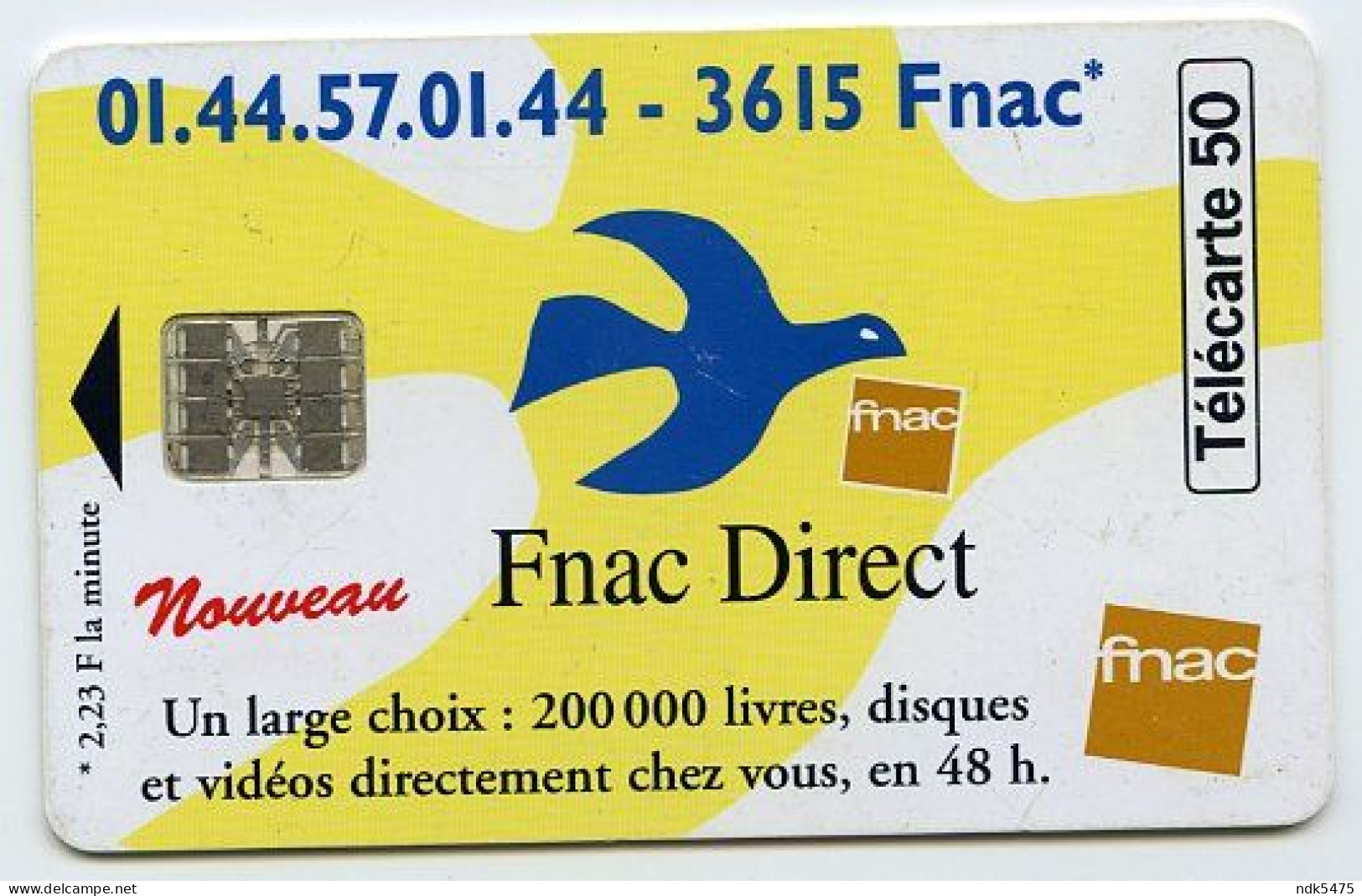 FRANCE TELECOM : TELECARTE 50 : FNAC DIRECT NOUVEAU, 1996 - 1996
