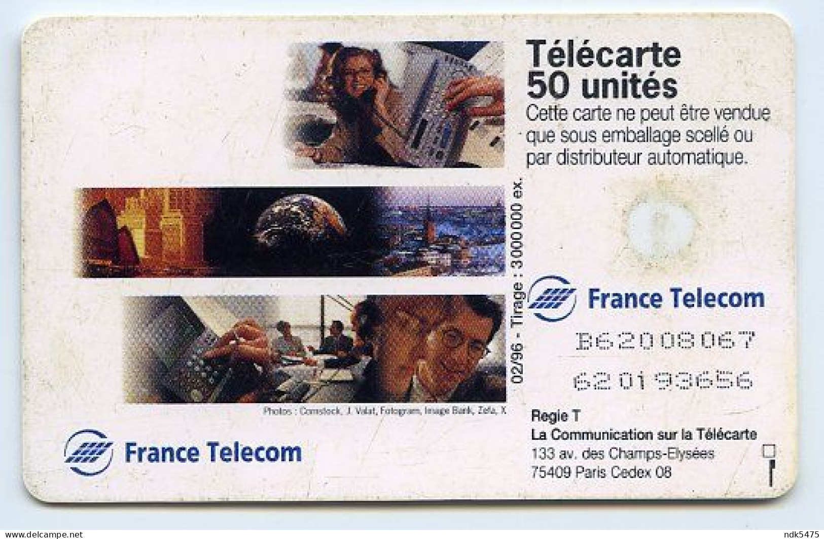 FRANCE TELECOM : TELECARTE 50 : ET LE MONDE EST PLUS PROCHE, 1996 - 1996