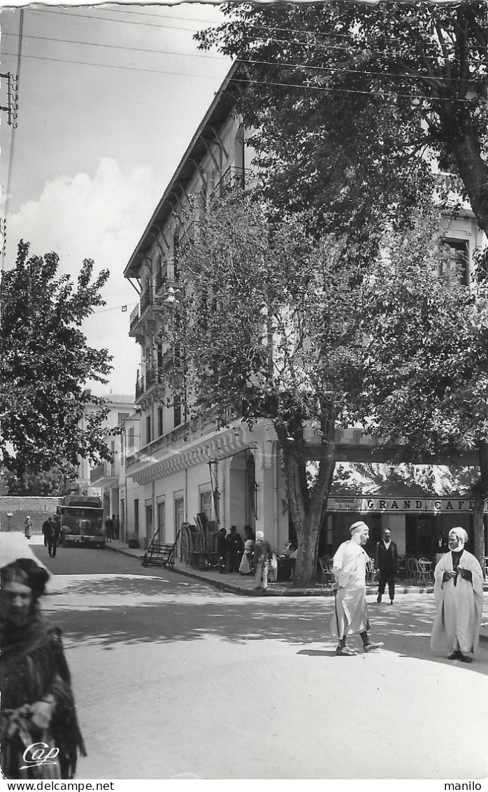 Algérie - SETIF Angle Rues St Augustin Et G.Clemenceau - Carte écrite En Mars 1956  Edit. CAP - Sétif