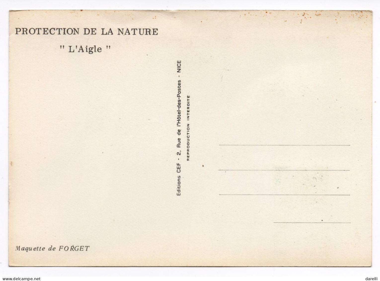 Carte Maximum Andorre 1971  - Protection De La Nature Aigle Royal Des Pyrénées YT 219 - (Etat Médiocre) - Cartes-Maximum (CM)