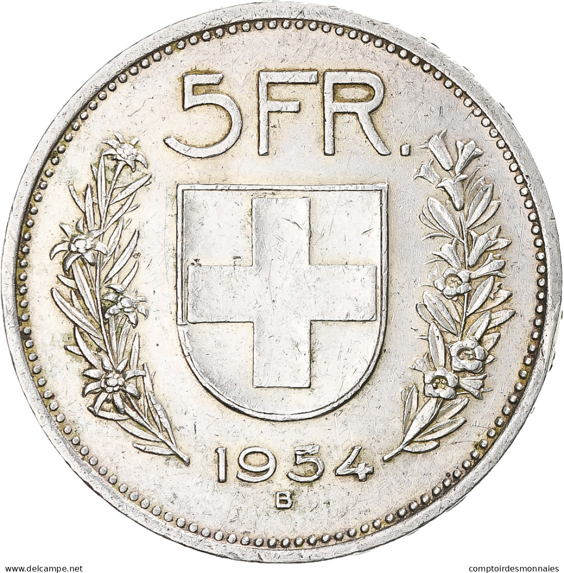 Monnaie, Suisse, 5 Francs, 1954, Bern, TTB, Copper-nickel, KM:40a.1 - Autres & Non Classés