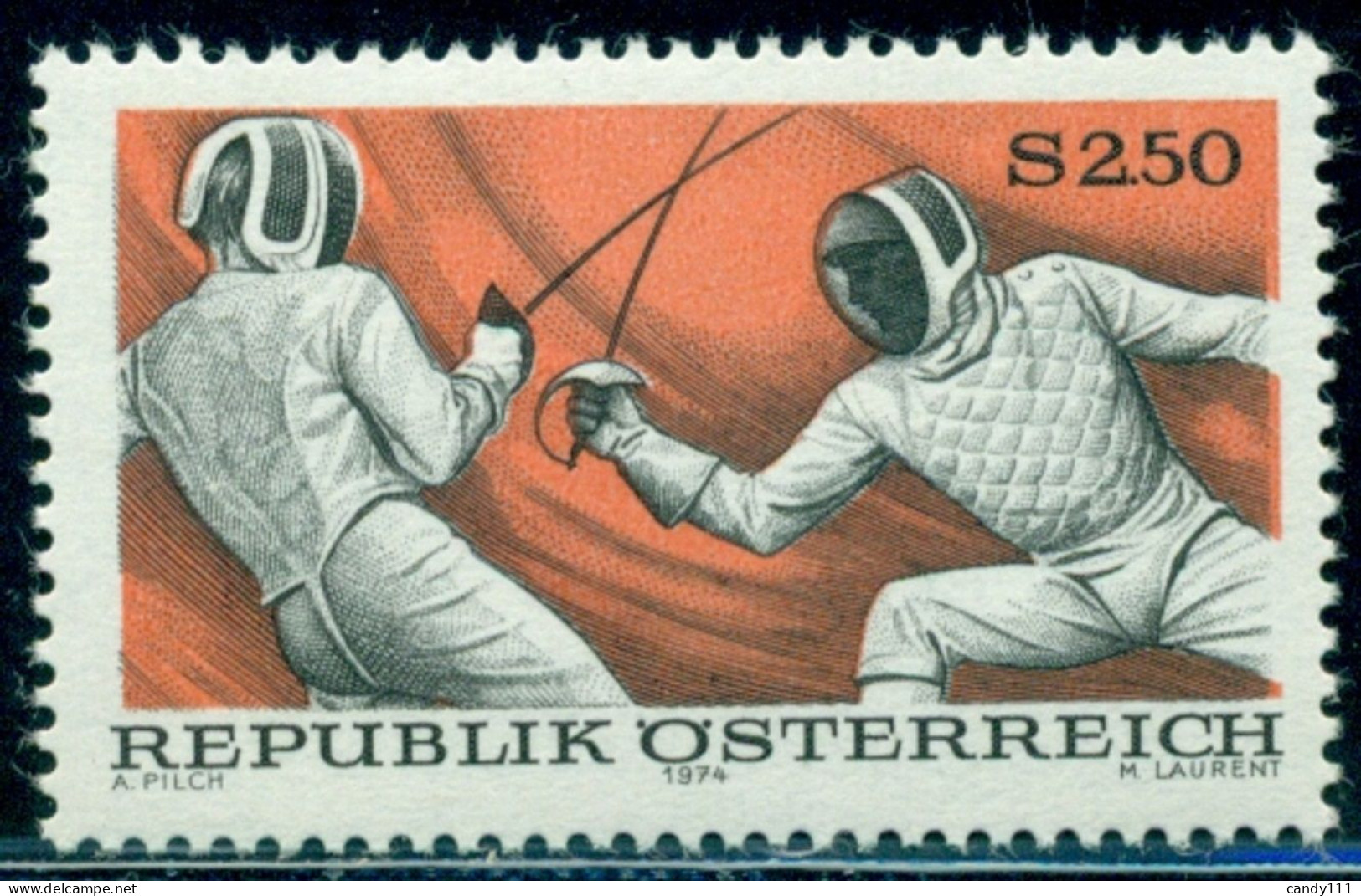 1974 Sport,Fencing,Fechten,Escrime,Scherma,Austria,1456,MNH - Escrime