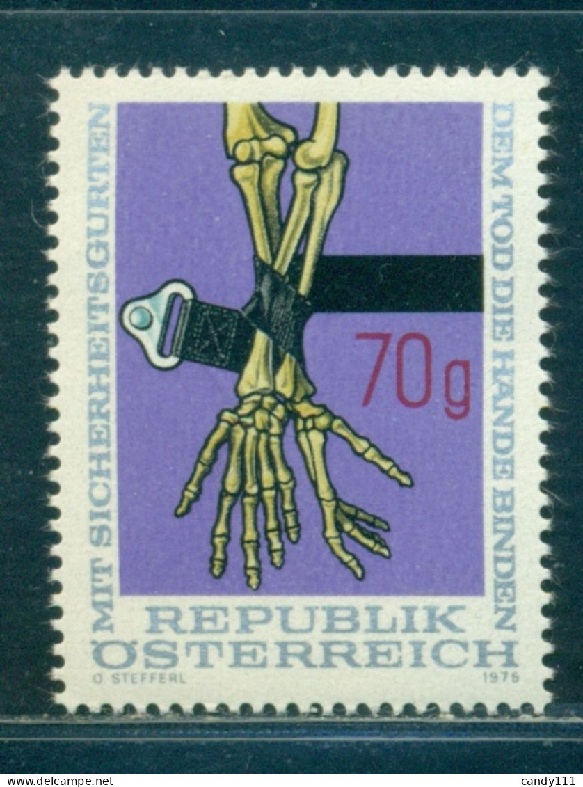 1975 Seat/safety Belt,Sicherheitsgurt,Ceinture De Sécurité,Austria,1483,MNH - Accidents & Sécurité Routière