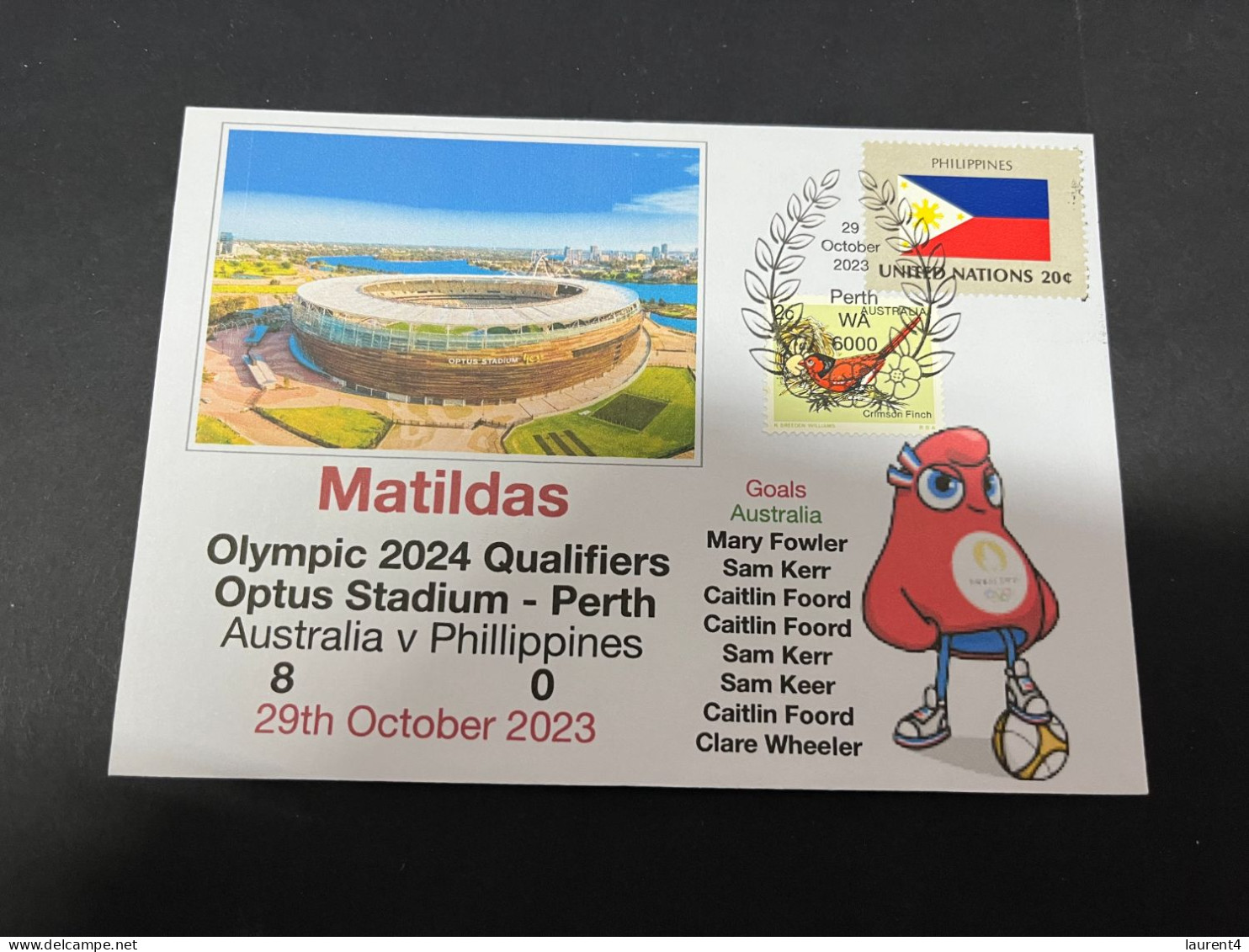 31-10-2023 (5 U 46) Australia (8) V Philippines (0) - Matildas Olympic 2024 Qualifiers (match 2) 29-10-2023 In Perth - Summer 2024: Paris