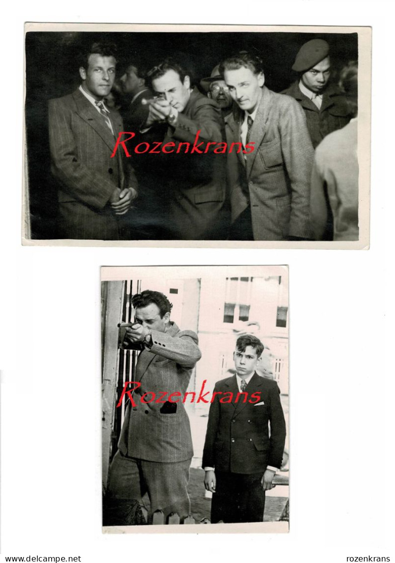 Lot 2 X Kermisfoto Kermesse Foire Tir A La Carabine Kermis Schietkraam Karabijn Foto Photo Antwerpen 1947 Sinksenfoor - Tir (Armes)