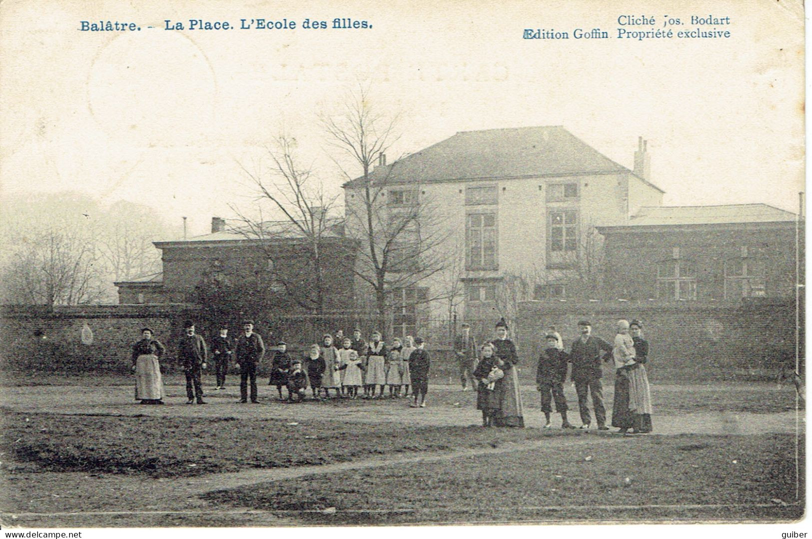 Balatre (saint Martin Onoz) La Place L'école Des Filles Animation Cliché Jos. Bodart - Jemeppe-sur-Sambre