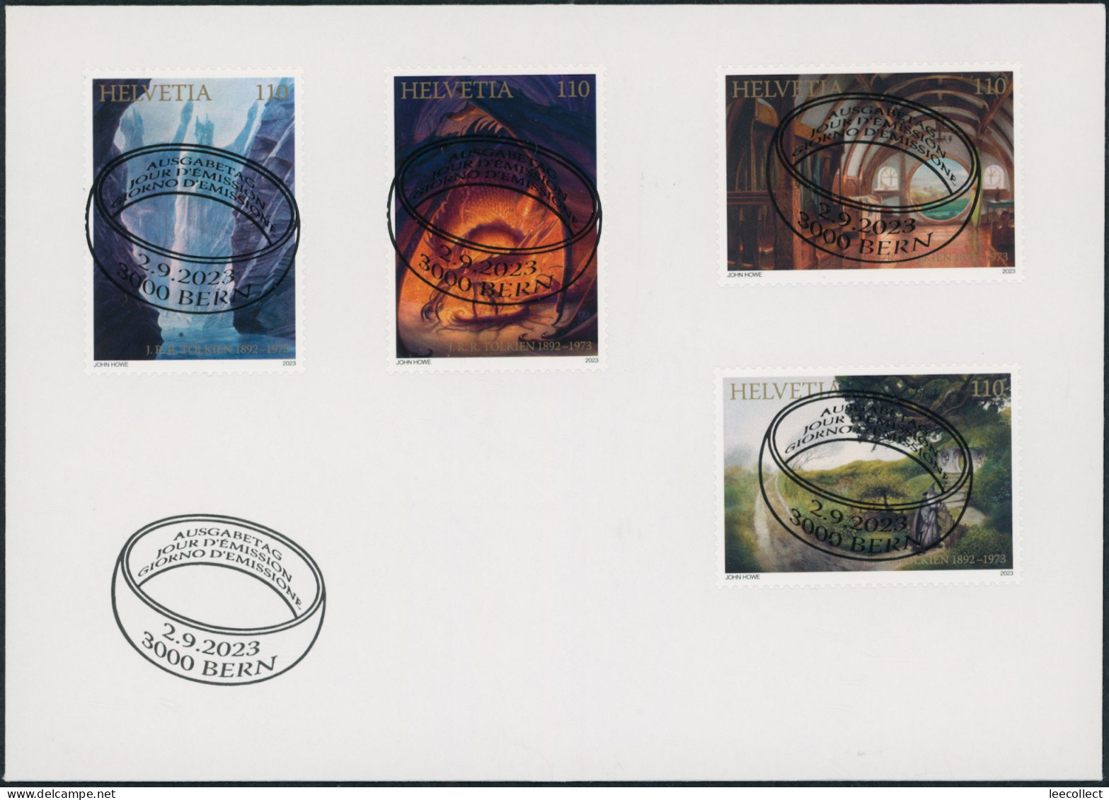 Suisse - 2023 - Tolkien - Ersttagsbrief FDC ET - Ersttag Voll Stempel - Lettres & Documents