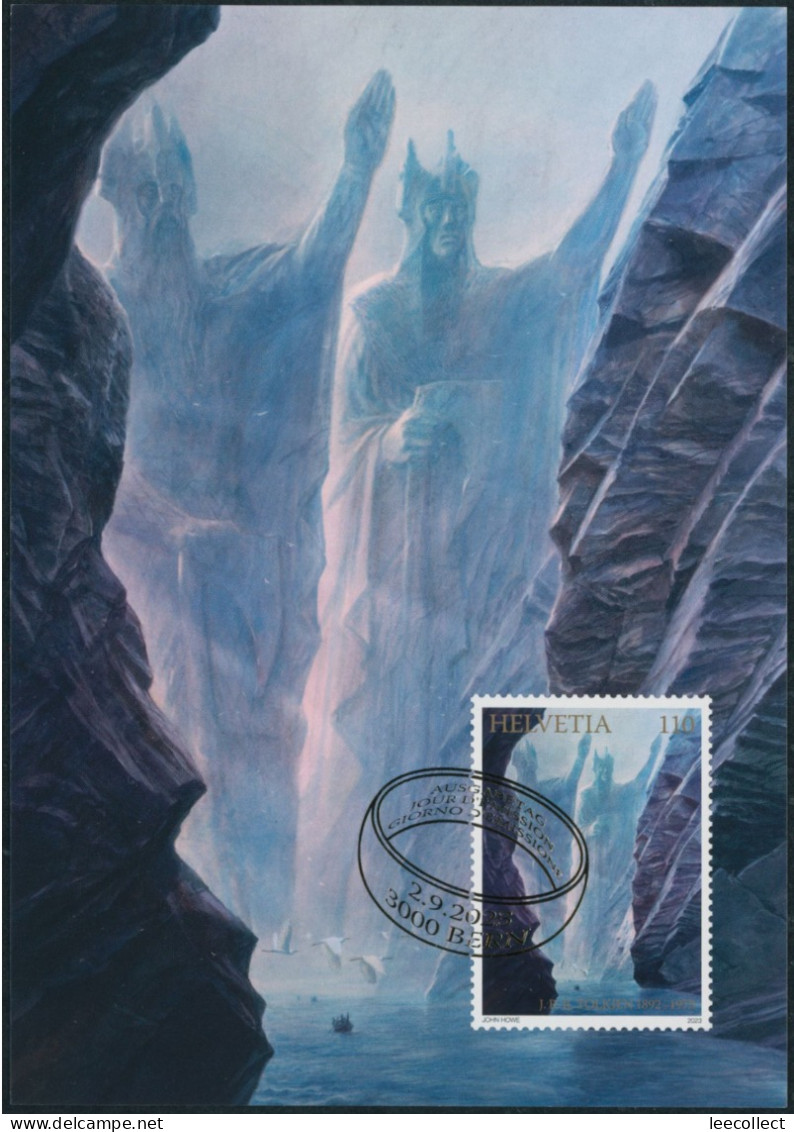 Suisse - 2023 - Tolkien - Maximumkarten MK - Ersttag Stempel ET - Brieven En Documenten