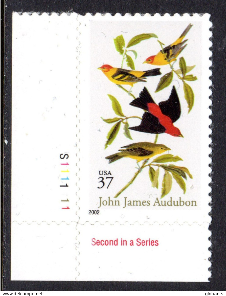 USA - 2002 37c AUDUBON SELF- ADHESIVE BIRDS STAMP FINE MNH ** SG 4152 REF B - Nuovi