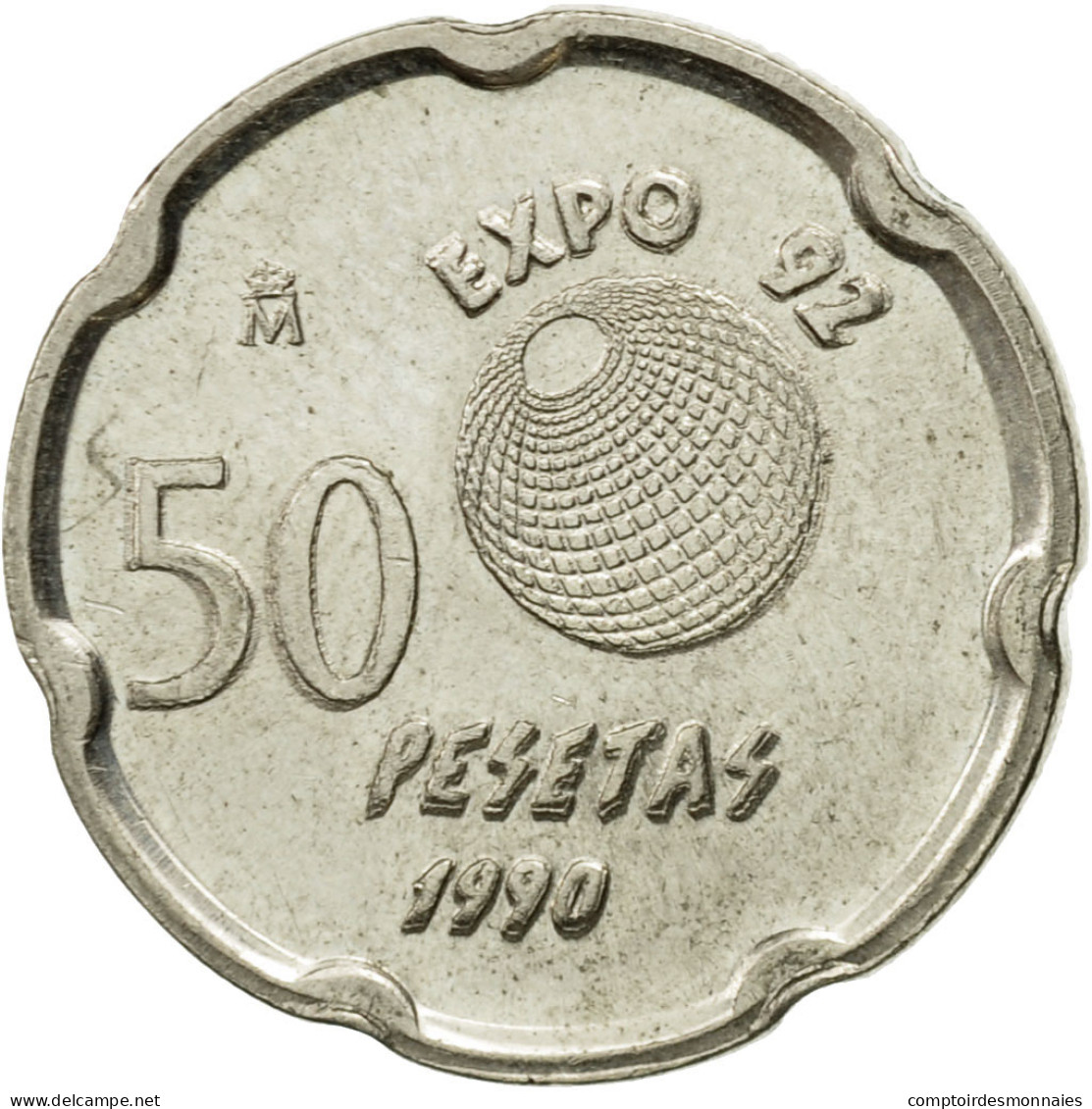 Monnaie, Espagne, Juan Carlos I, 50 Pesetas, 1990, Madrid, TTB, Copper-nickel - 50 Pesetas