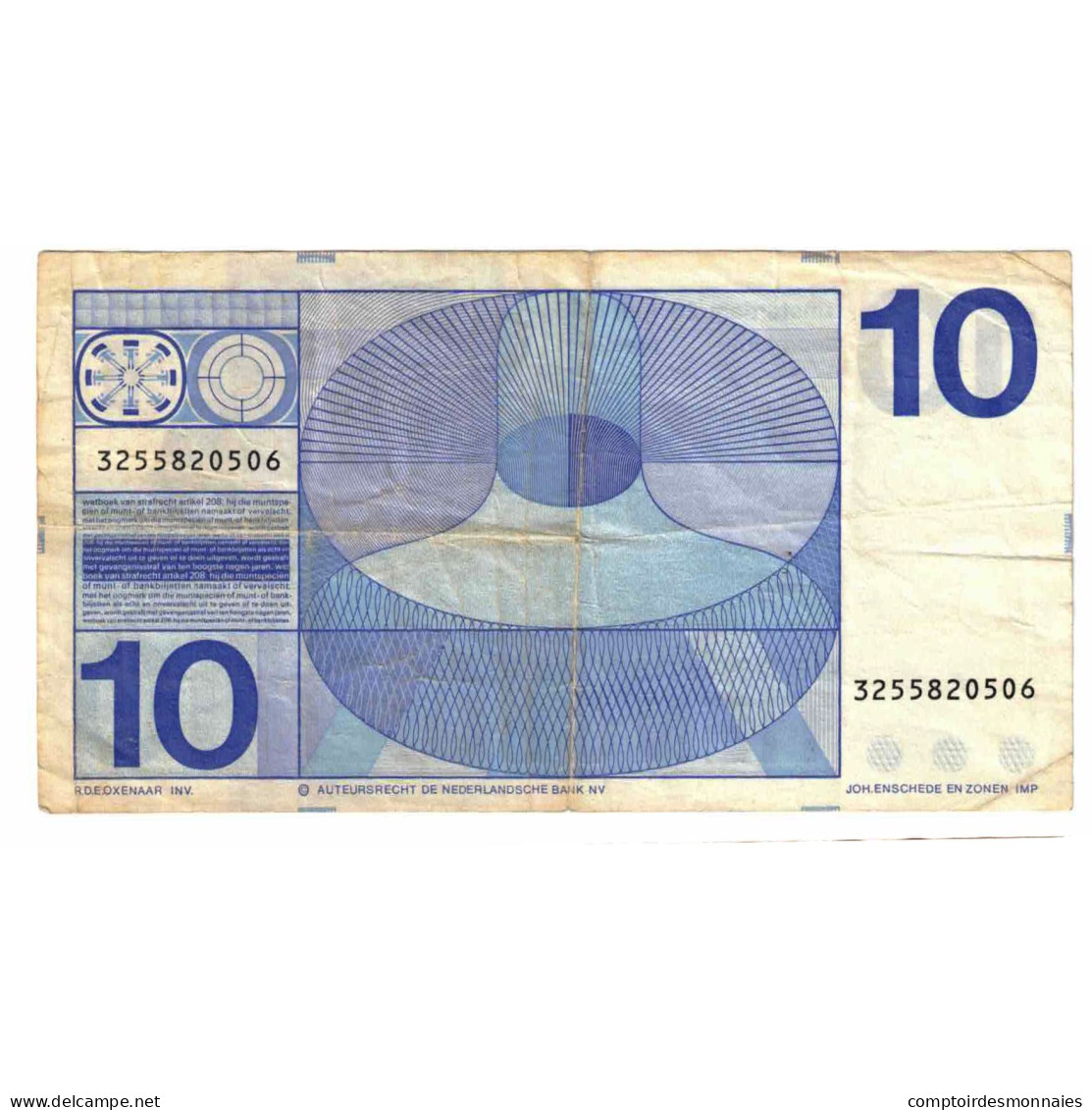 Billet, Pays-Bas, 10 Gulden, 1968, 1968-04-25, KM:91b, TB - 10 Gulden