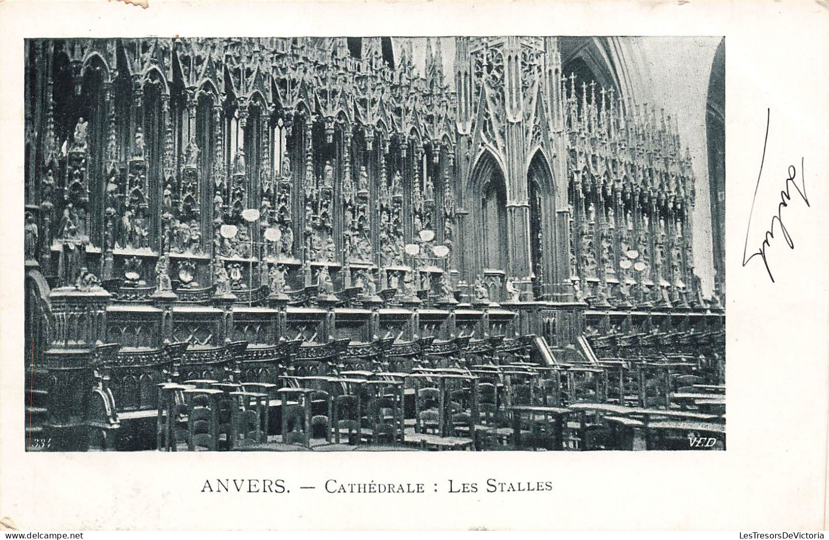 BELGIQUE - Anvers - Cathédrale - Les Stalles - Carte Postale Ancienne - Antwerpen