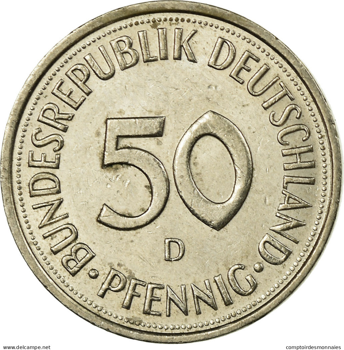 Monnaie, République Fédérale Allemande, 50 Pfennig, 1991, Munich, TTB - 50 Pfennig