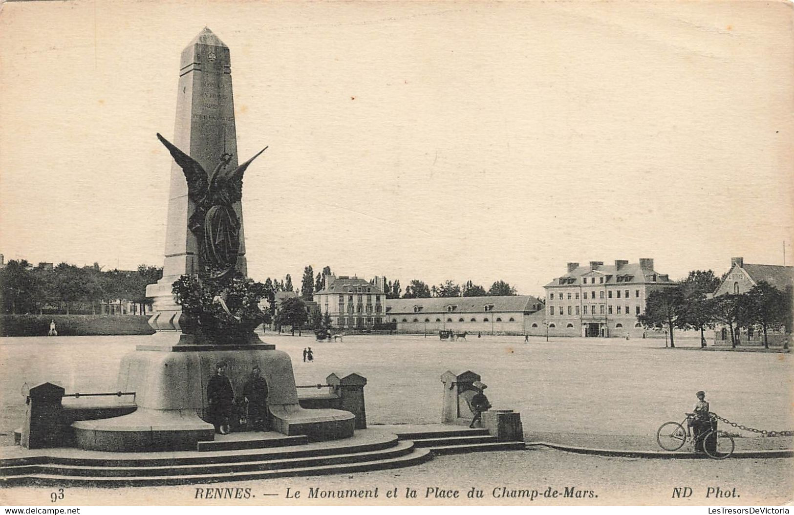 FRANCE - Rennes - Le Monument Du Champs De Mars - ND Phot - Carte Postale Ancienne - Rennes