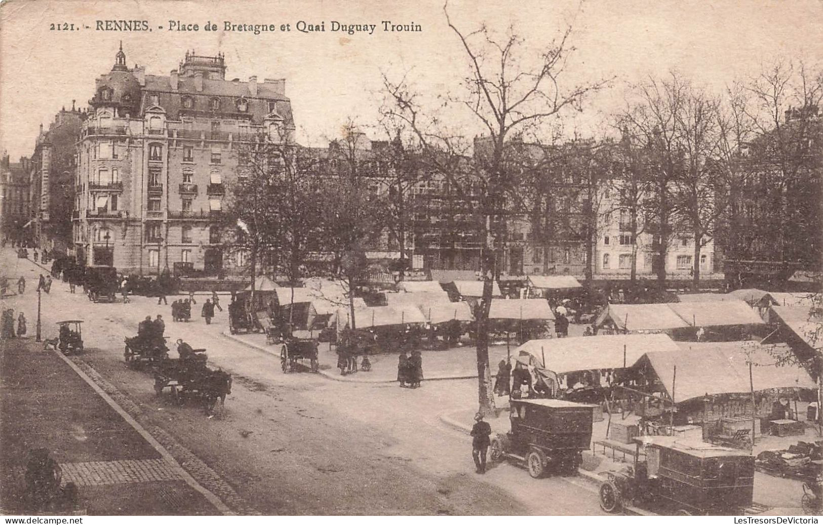 FRANCE - Rennes - Place De Bretagne Et Quai Duguay Trouin - Carte Postale Ancienne - Rennes