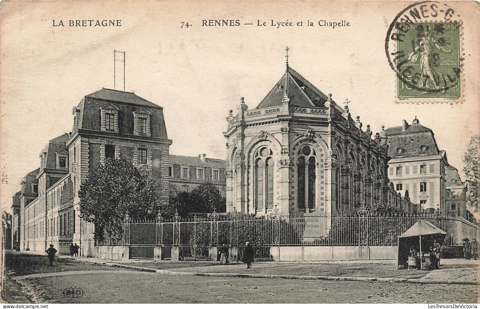 FRANCE - Rennes - Le Lycée Et La Chapelle - Carte Postale Ancienne - Rennes