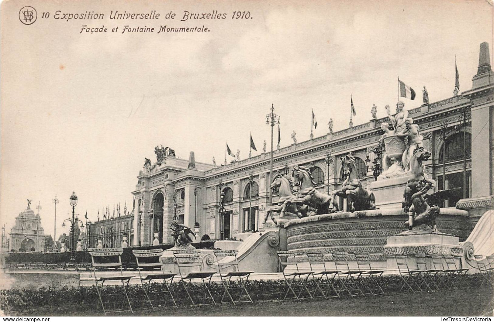 BELGIQUE - Bruxelles - Façade Et Fontaine Monumentale - Carte Postale Ancienne - Monuments, édifices