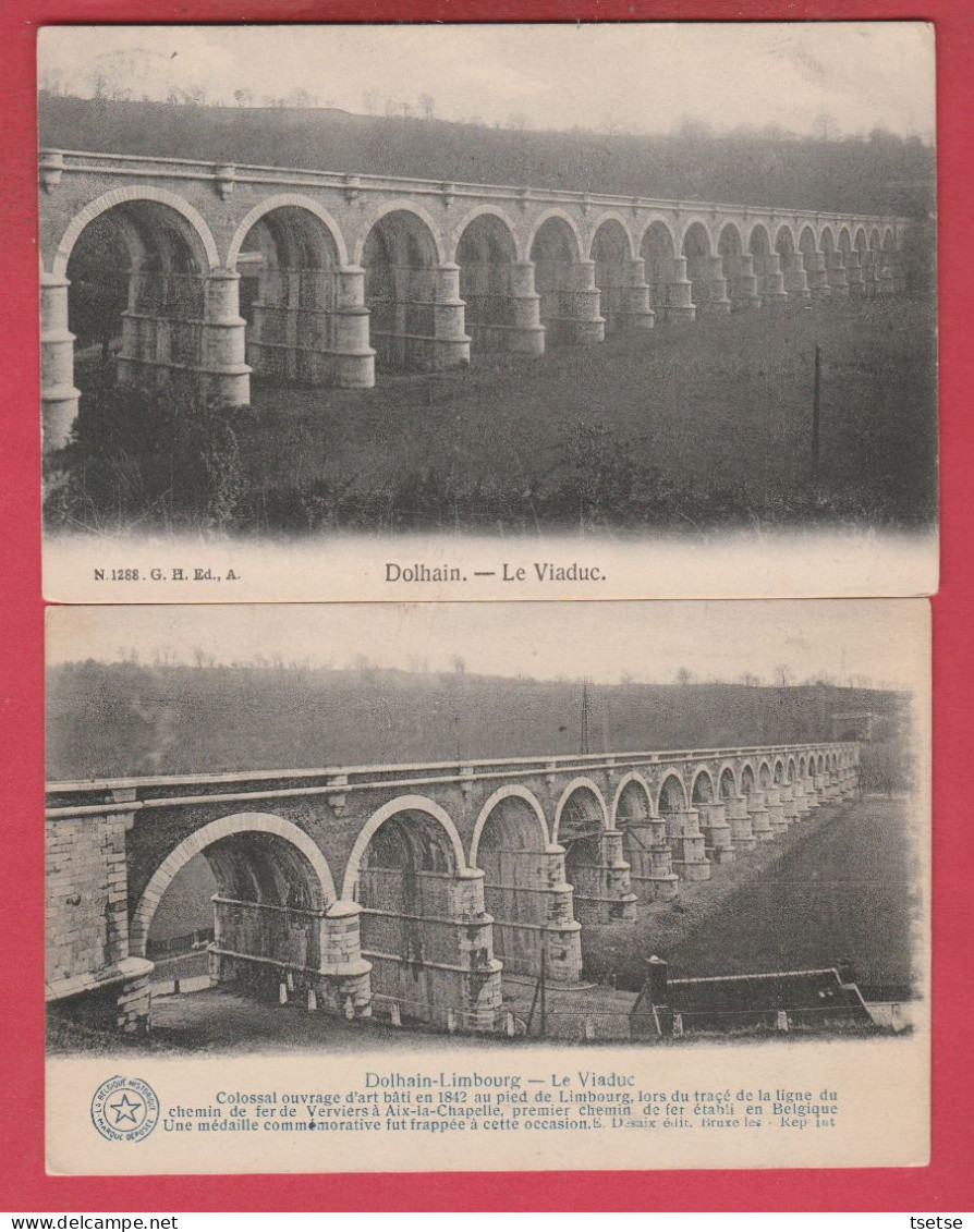 Dolhain - Le Viaduc  - 2 Cartes Postales -1906 Et 1920 ( Voir Verso ) - Limburg