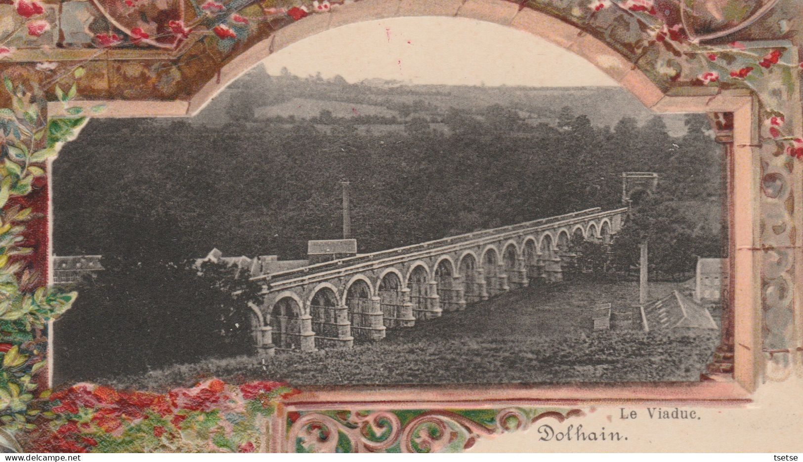 Dolhain - Le Viaduc - Jolie Carte Couleur Et En Relief Et Gauffrée -1903 ( Voir Verso ) - Limburg