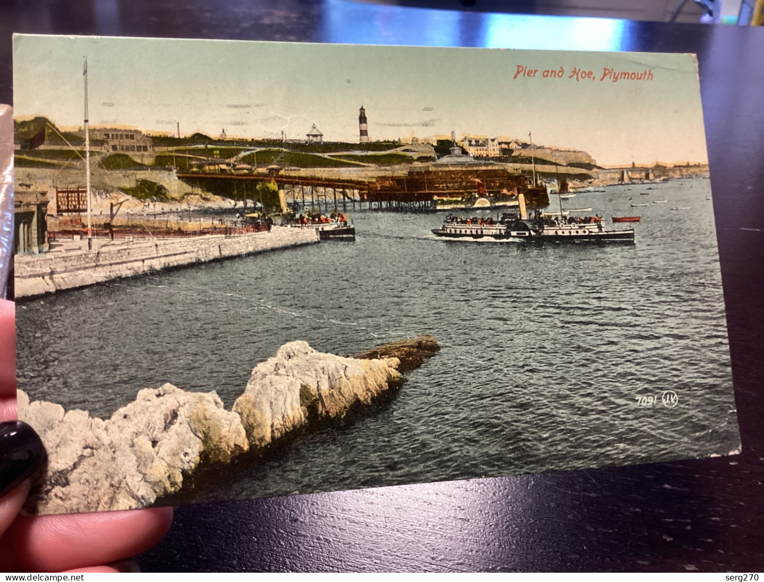 Plymouth. - Hoe Pier And Plymouth Sound - Nice Old Postcard - Plymouth