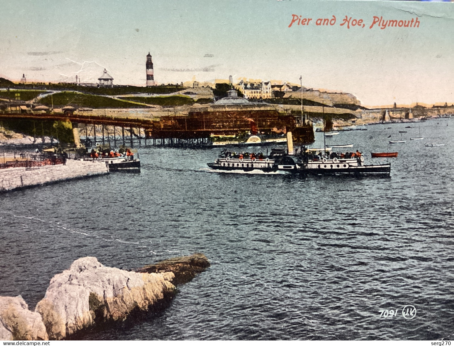 Plymouth. - Hoe Pier And Plymouth Sound - Nice Old Postcard - Plymouth