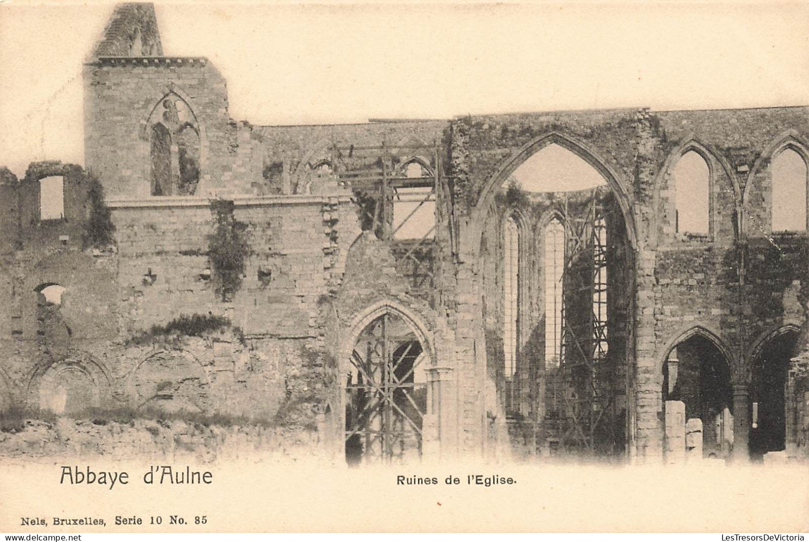 BELGIQUE - Thuin - Abbaye D'Aulne - Ruines De L'Eglise - Carte Postale Ancienne - Thuin