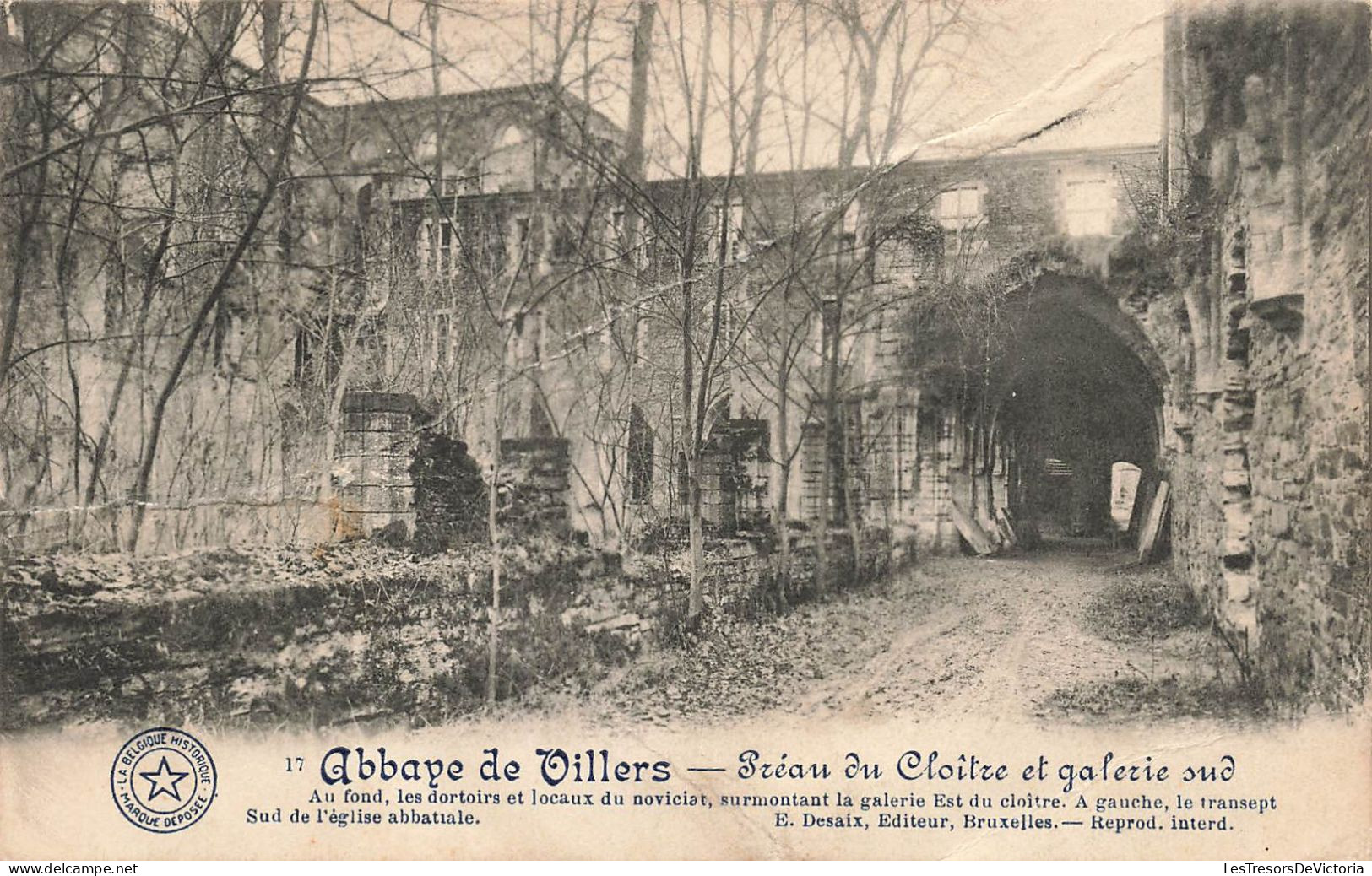 BELGIQUE - Villers La Ville - Abbaye De Villers - Préau Du Cloître Et Galerie Sud - Carte Postale Ancienne - Villers-la-Ville