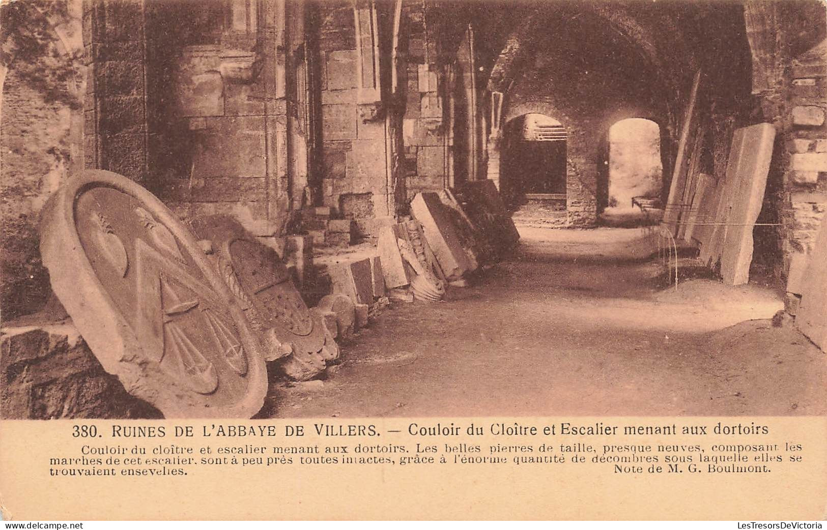 BELGIQUE - Villers La Ville - Abbaye De Villers - Couloir Du Cloitre Et Escalier ... - Carte Postale Ancienne - Villers-la-Ville