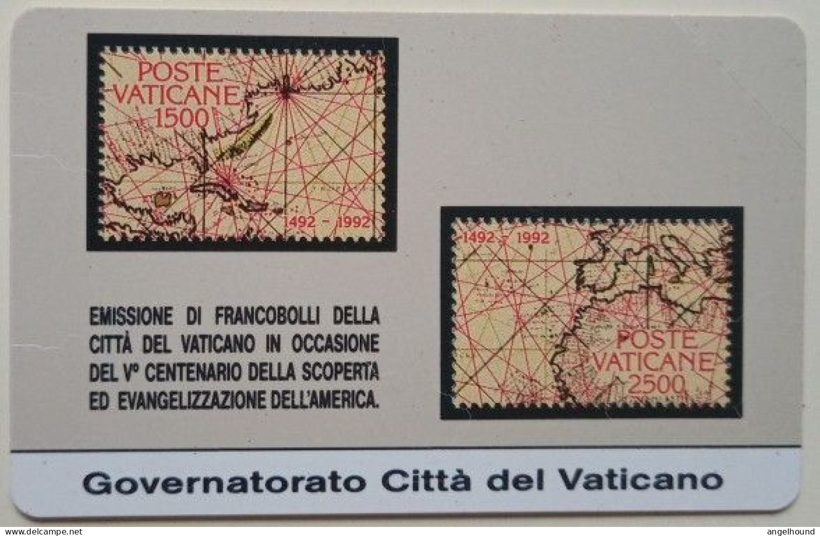 Vatican Lire 5000 MINT SCV -  00003126 Centenario Della Scoperta Dell " America - Vaticano