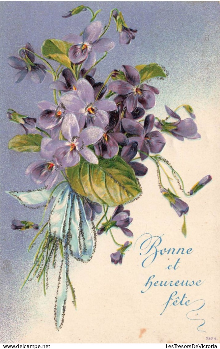 FÊTES ET VOEUX - Un Bouquet De Fleurs Violettes - Colorisé - Carte Postale Ancienne - Otros & Sin Clasificación