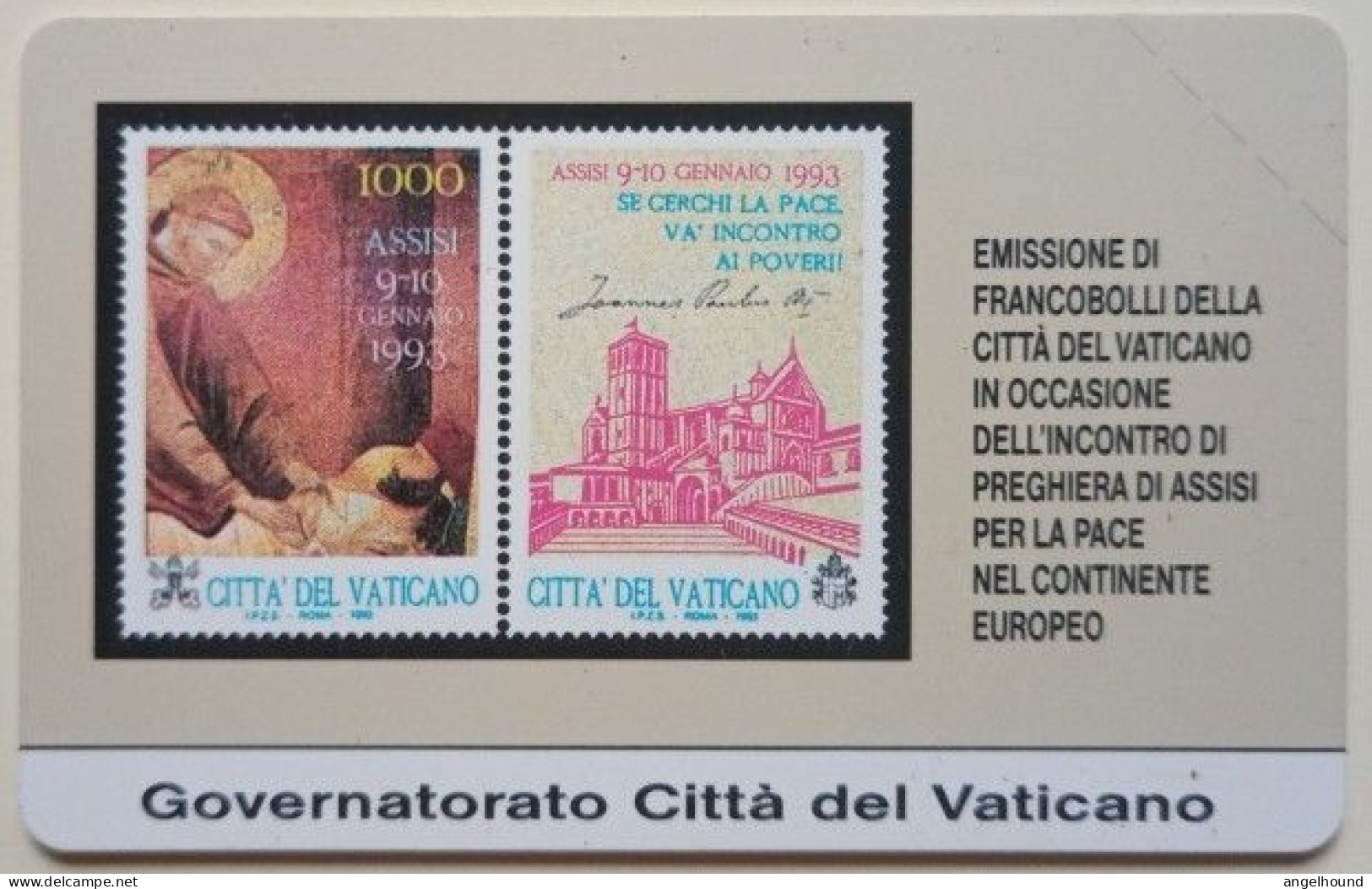 Vatican Lire 10000 MINT SCV 1  Assisi Per La Pace - Vatikan