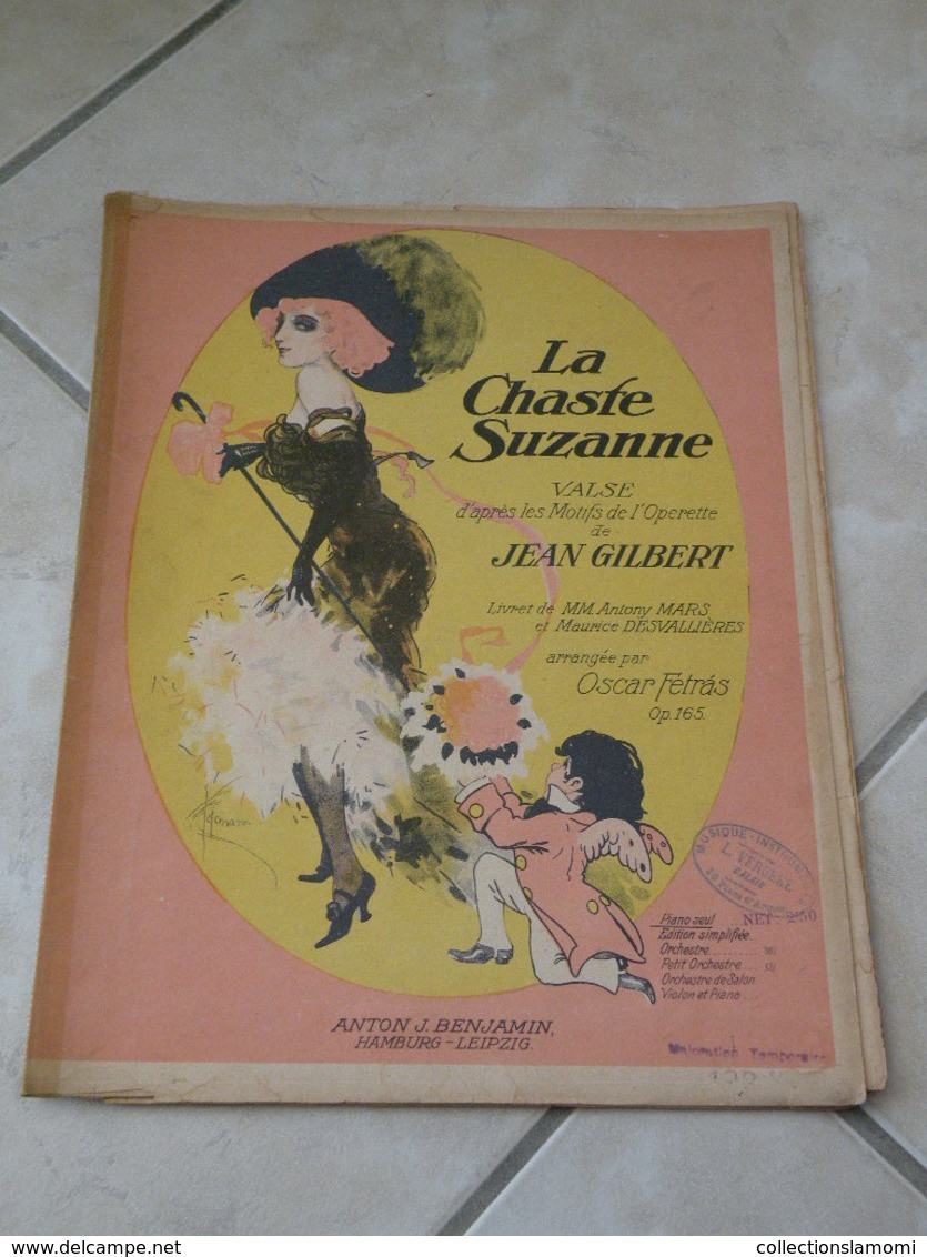 Nouveaux Morceaux De Salon-Wenn Die Fübchen Sie Heben -(Musique Opérette)- Partition (Piano) 1911la Chaste Suzanne - Operaboeken