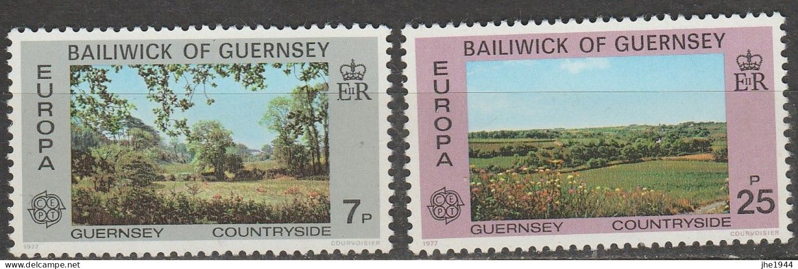 Guernesey Europa 1977 N° 142/ 143 ** Paysages - 1977