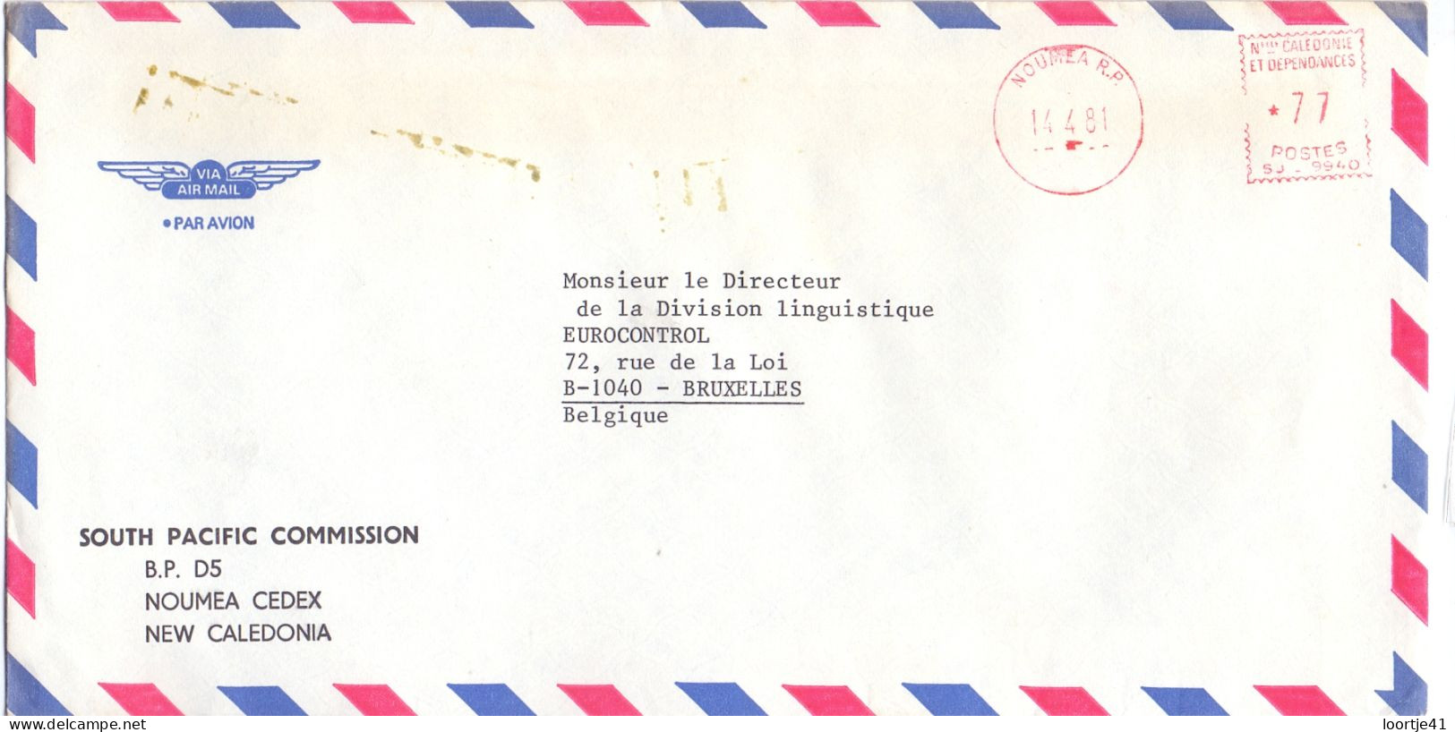 Omslag Enveloppe - South Pacific Commision - New Caledonia - 1971 - Postal Stationery