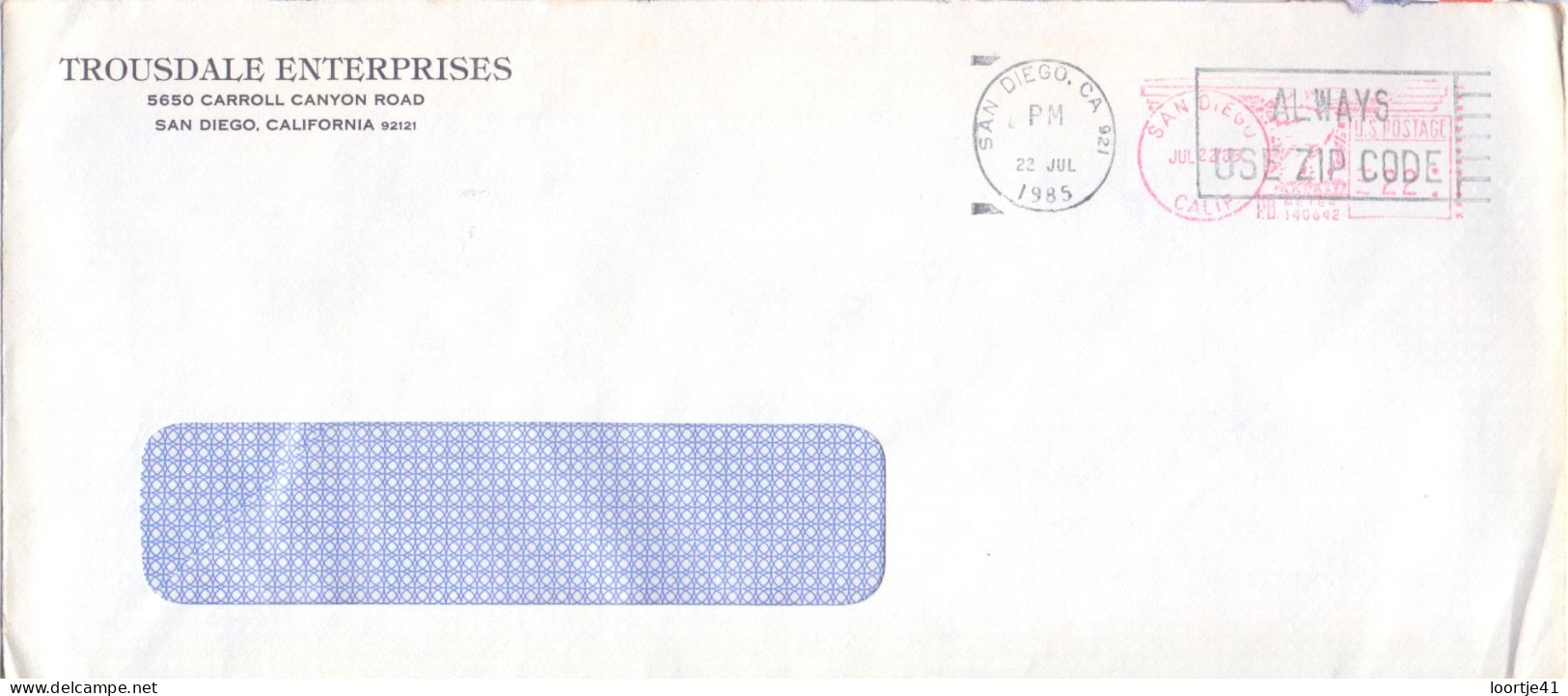 Omslag Enveloppe - Trousdale Enterprises - San Diego California - 1985 - 1981-00