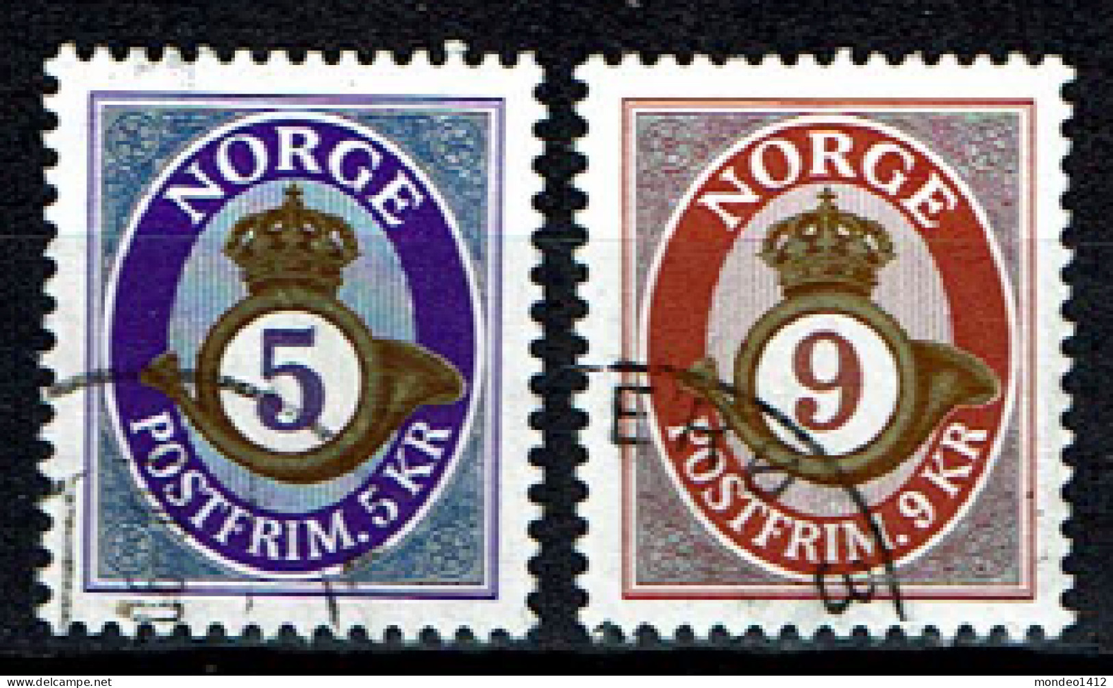 Norway 2002 - Yv.1362/1363 Mi.1415/1416 - Used - Série Courante, Cor De Poste, Posthorn Definitive - Gebruikt