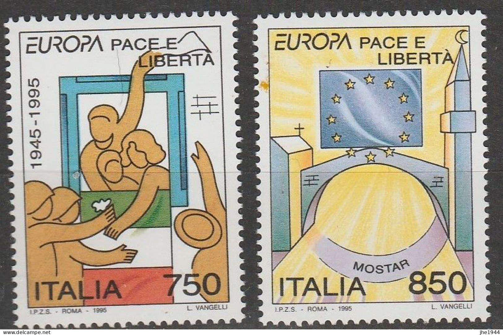 Italie Europa 1995 N° 2110 Et 2111 ** Paix Et Liberté - 1995