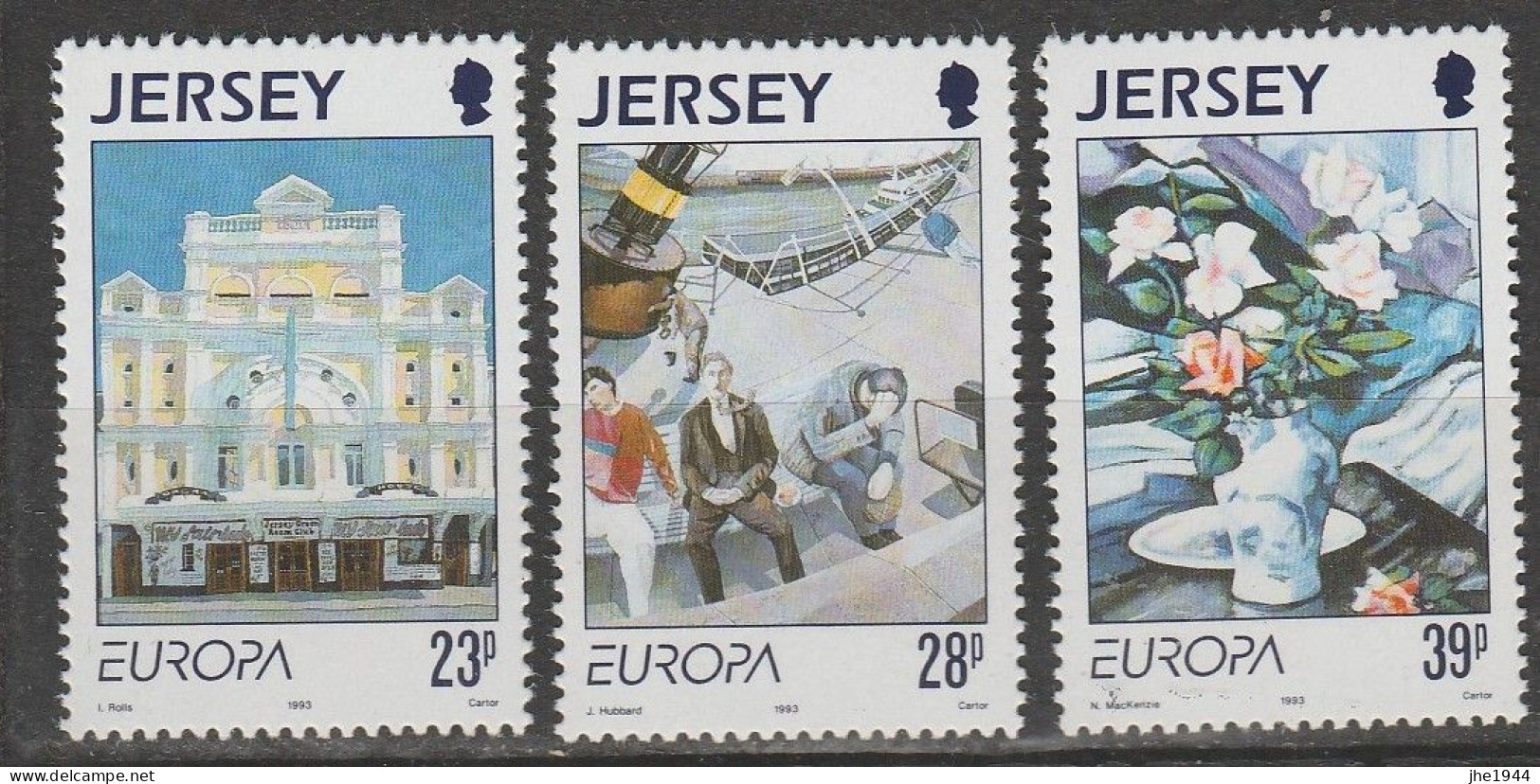Jersey Europa 1993 N° 606 à 608 ** Art Contemporain - 1993