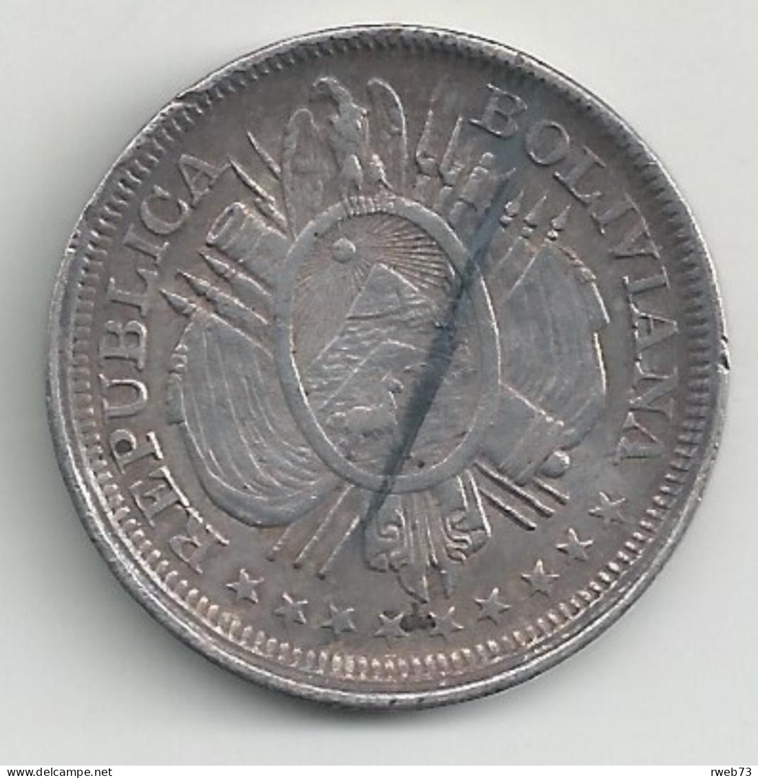 BOLIVIE - 50 Centavos - 1894 - TB/TTB - Bolivia