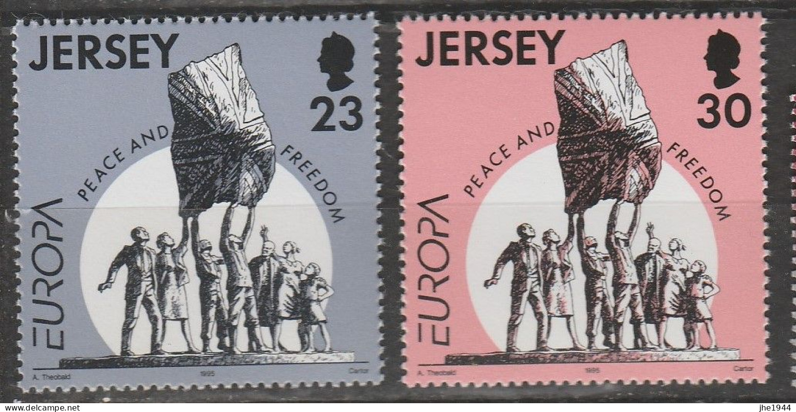Jersey Europa 1995 N° 687 Et 688 ** Paix Et Liberté - 1995