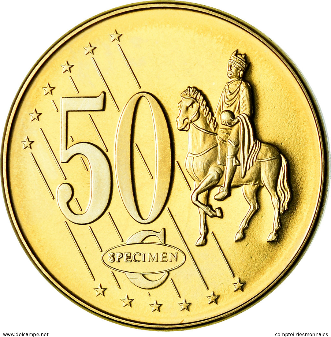 Suède, 50 Euro Cent, 2003, Unofficial Private Coin, SPL, Laiton - Privatentwürfe