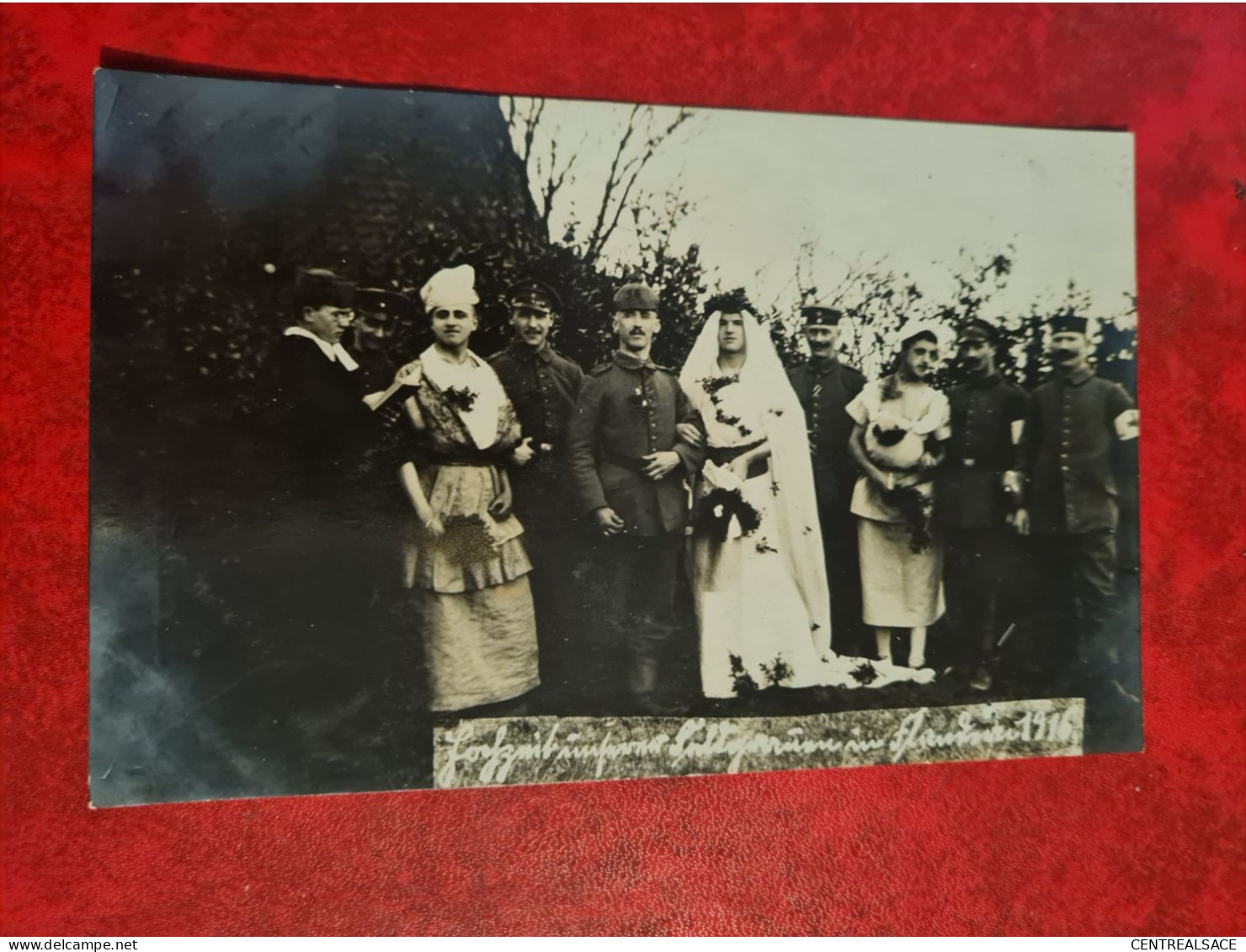 Carte LANGENMARK  FAUX Mariage Guerre 1916  IM FLANDERN MILITARIA HOCHZUIT  CURIOSITE - Langemark-Pölkapelle