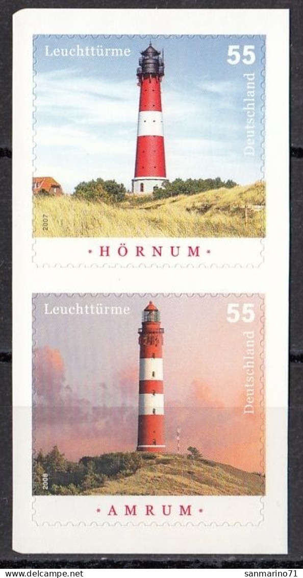 GERMANY Bundes 2682-2683,unused,label Stamps,lighthouses - Ungebraucht