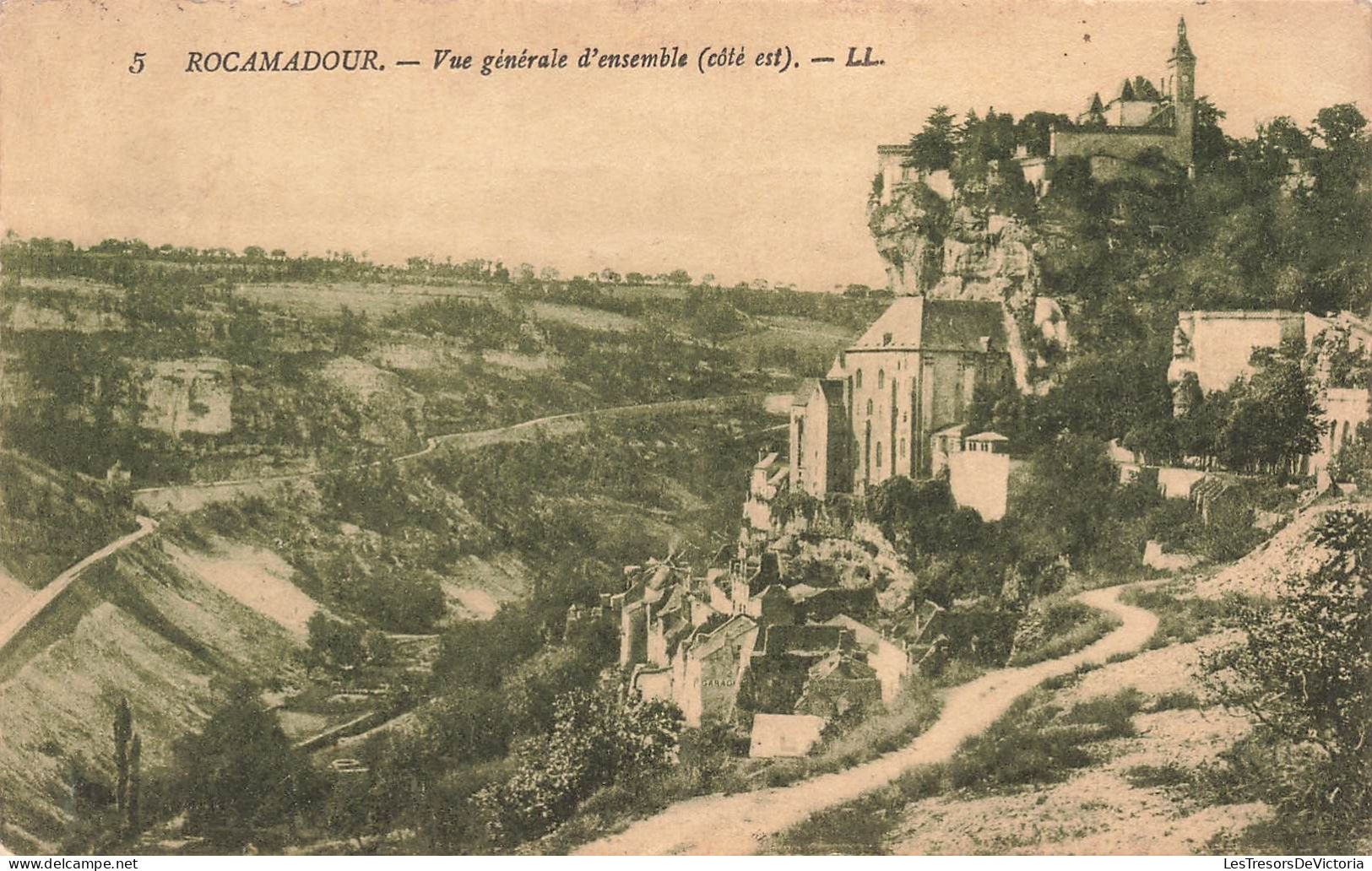 FRANCE - Rocamadour -  Vue Générale D'ensemble (côté Est) - LL - Carte Postale Ancienne - Rocamadour