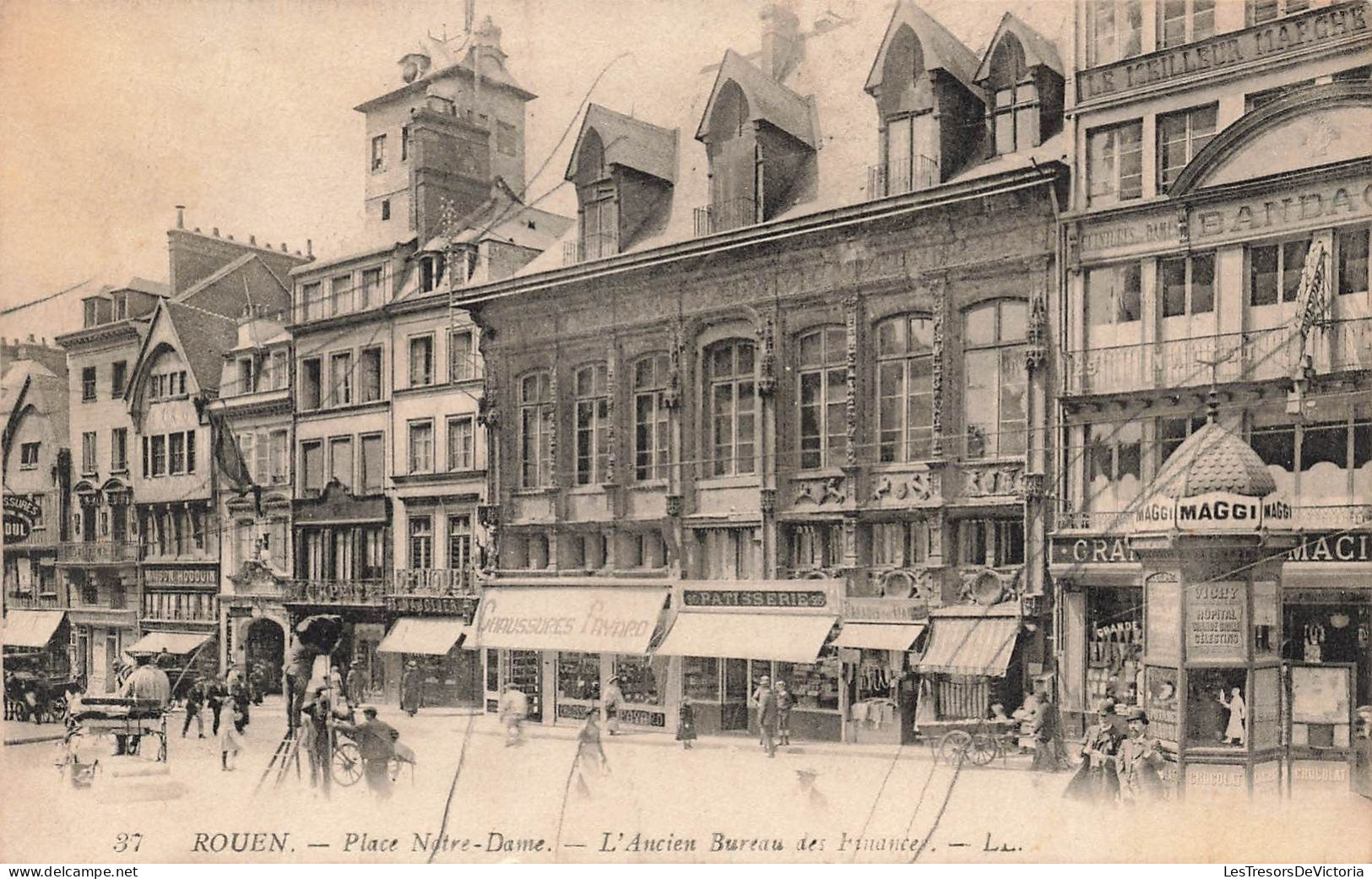 FRANCE - Rouen - Place Notre Dame - Ancien Bureau Des Finances - Animé - LL - Carte Postale Ancienne - Rouen