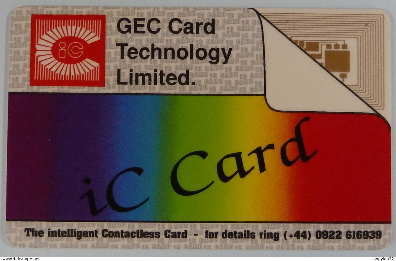 UK - Great Britain - Inteligent Contactless - IC Card - Demo For GEC Card Technology - Verzamelingen