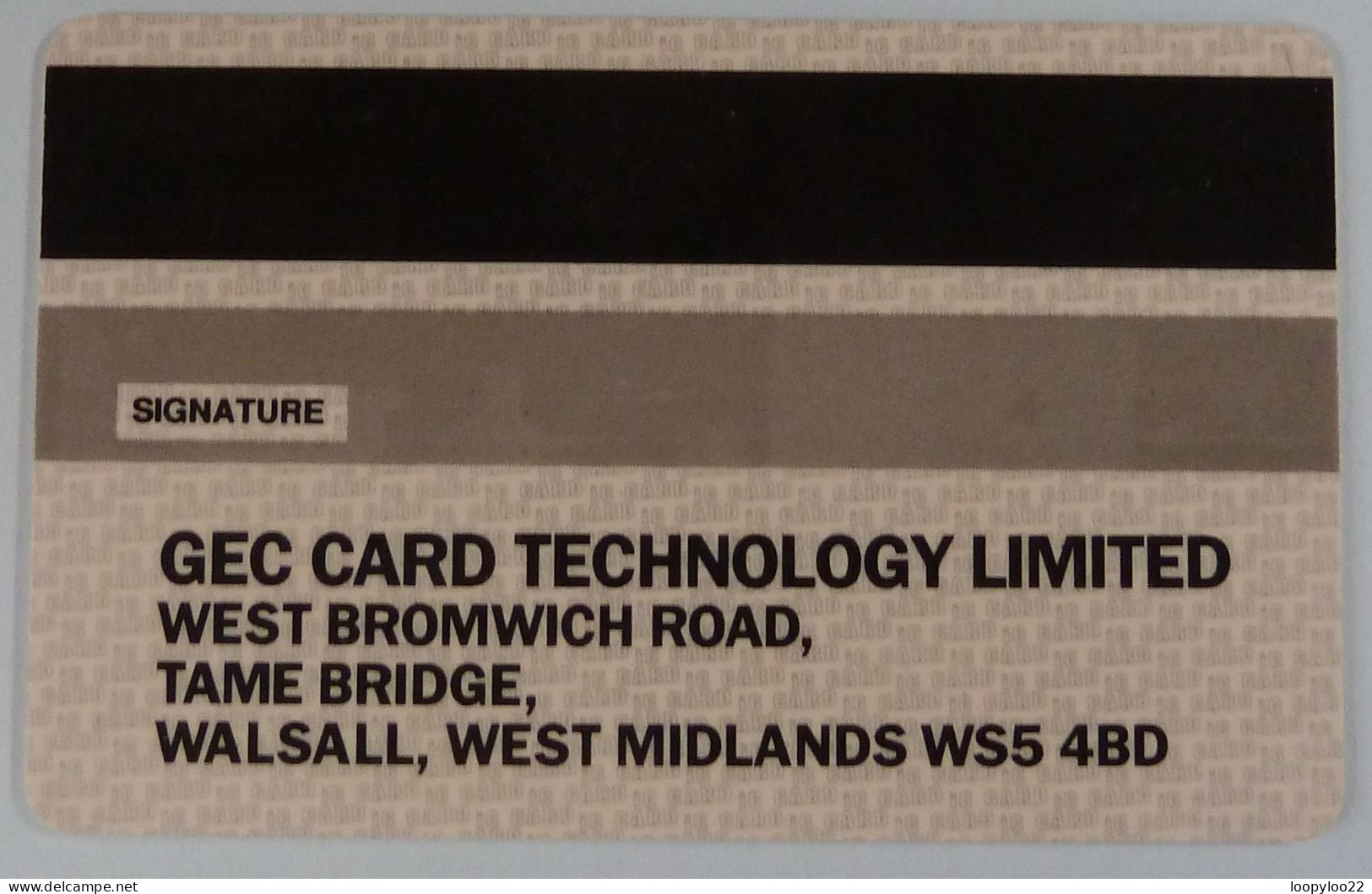 UK - Great Britain - Inteligent Contactless - IC Card - Demo For GEC Card Technology - Collezioni